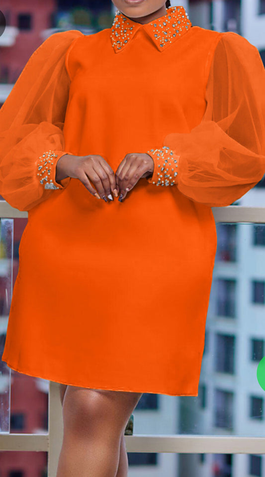 Sheered sleeved (orange)